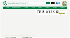 Desktop Screenshot of cypresschamber.org
